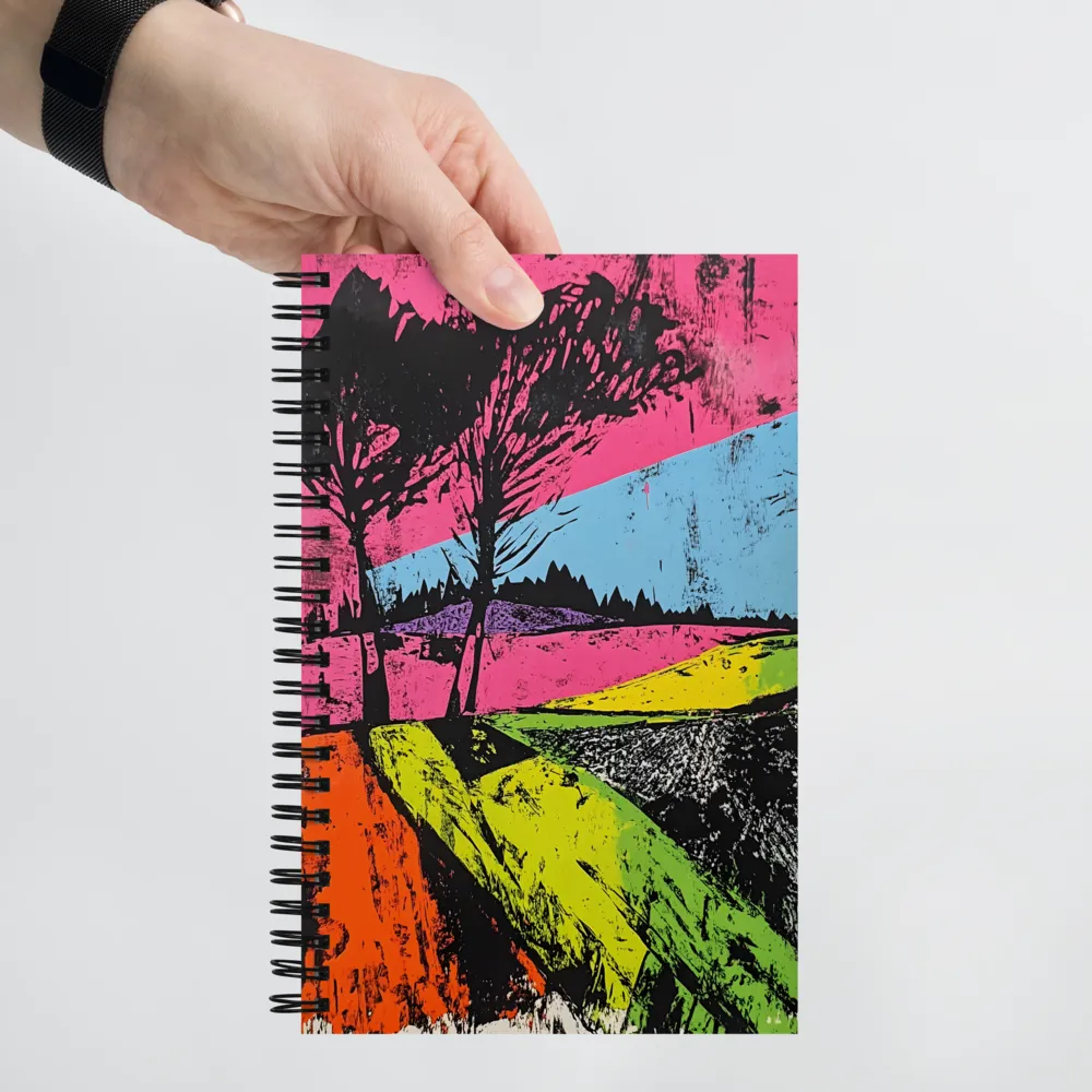 Vibrant Landscapes: An Abstract Interpretation | Spiral Notebook