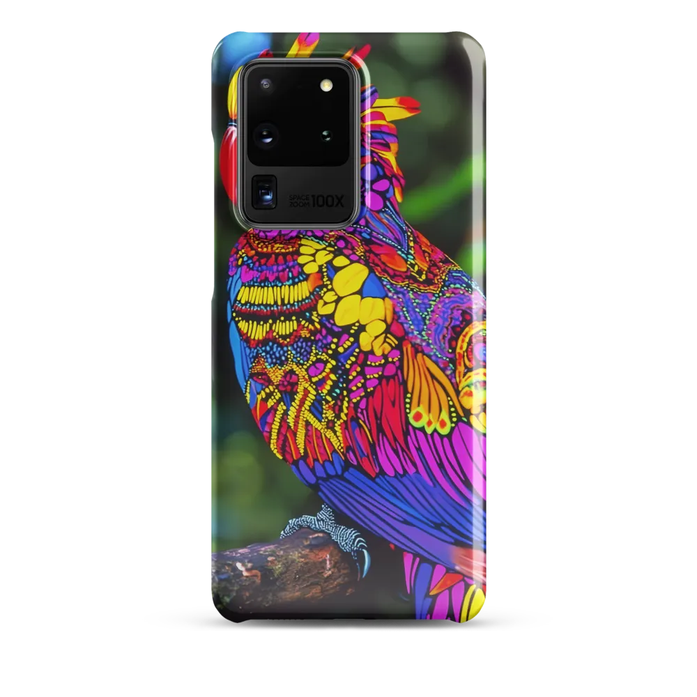 Vibrant Psychedelic Parrot | Phone Case |  S20 Ultra | Snap Case | Glossy
