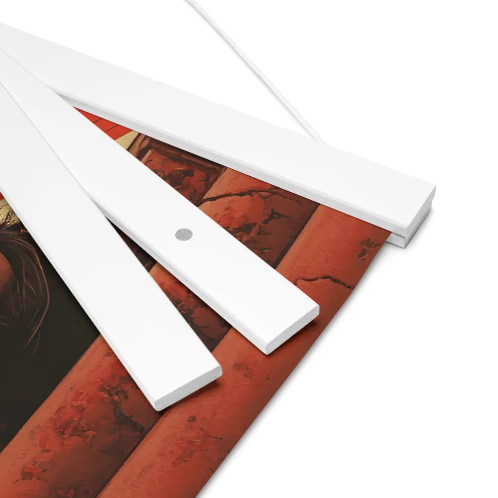 Defiant Echoes of Ruin | Poster With White Wood Hanger | 16″×16″