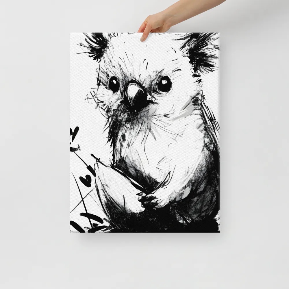 Whimsical Koala in Ink | Canvas | 18″×24″