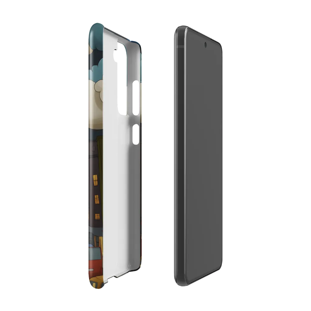 Urban Symphony: A City Awakens at Dusk | Phone Case |  S21 FE | Snap Case | Glossy