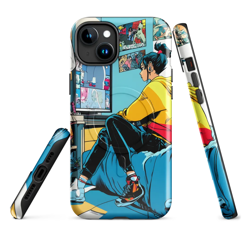 Contemplation in a Digital Space | Phone Case |  15 Plus | MagSafe® Tough Case | Glossy