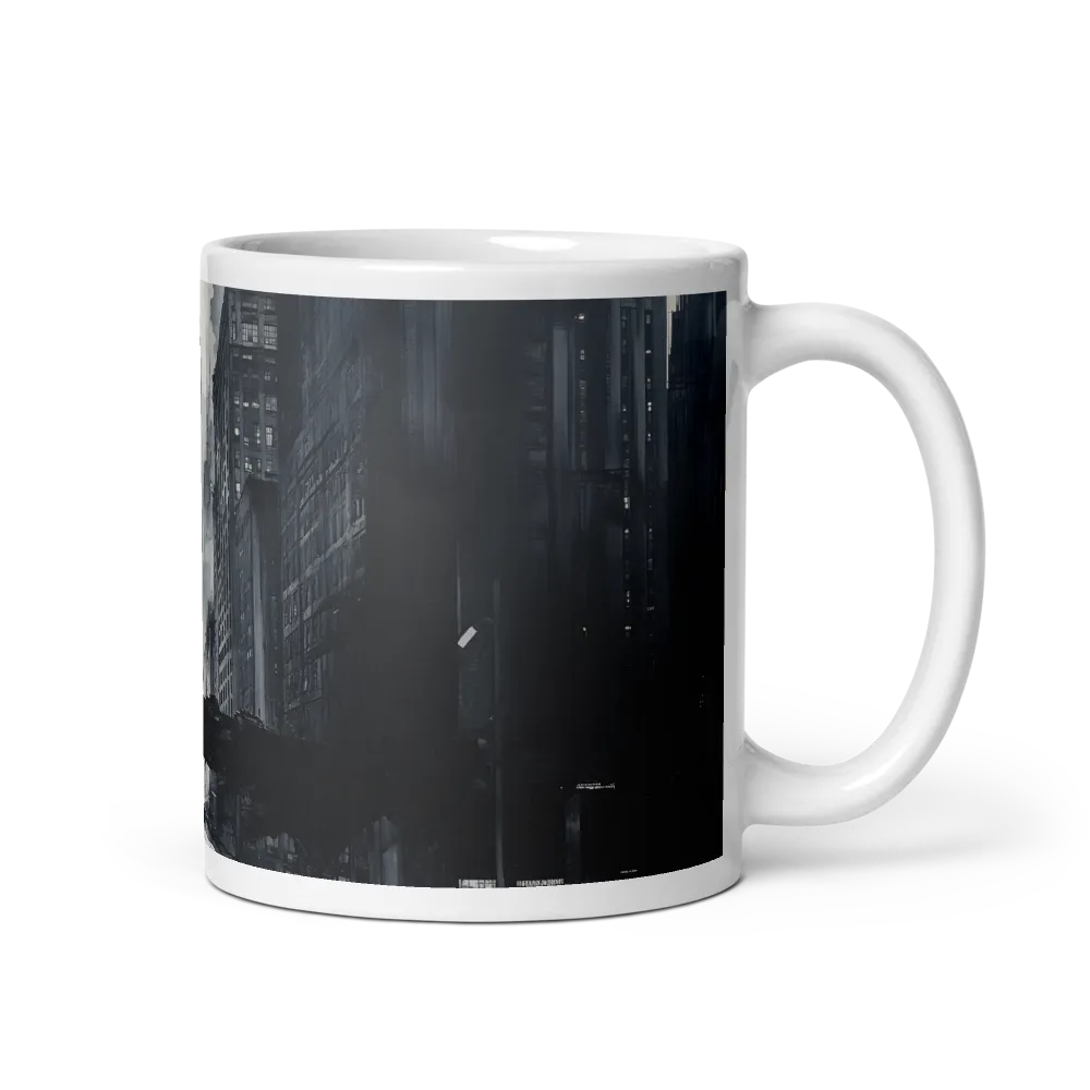 City Whispers: A Monochrome Reflection | Mug with White inside | 11 oz