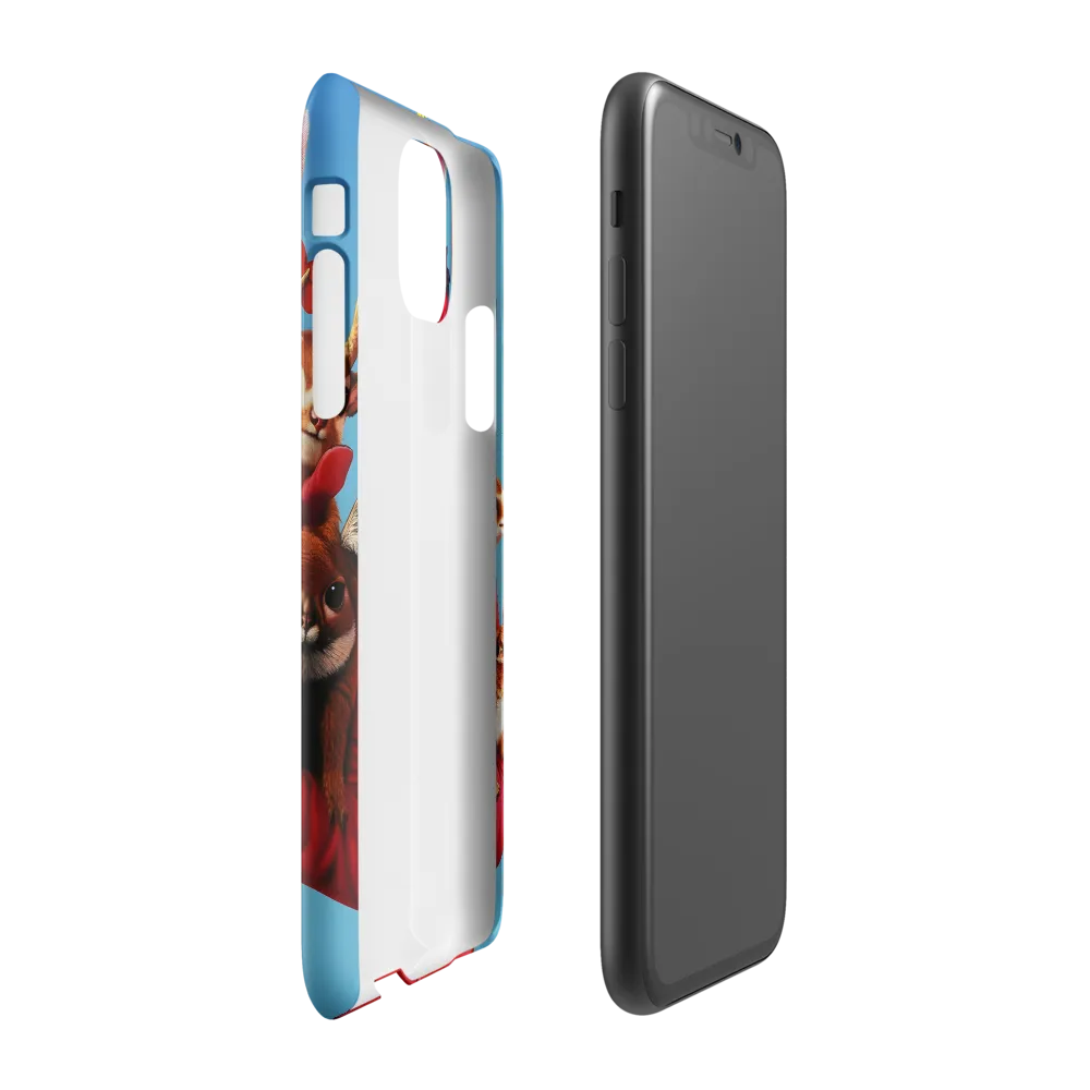 Harmony in Whimsy: A Modern Animal Ensemble | Phone Case |  11 | Snap Case | Glossy