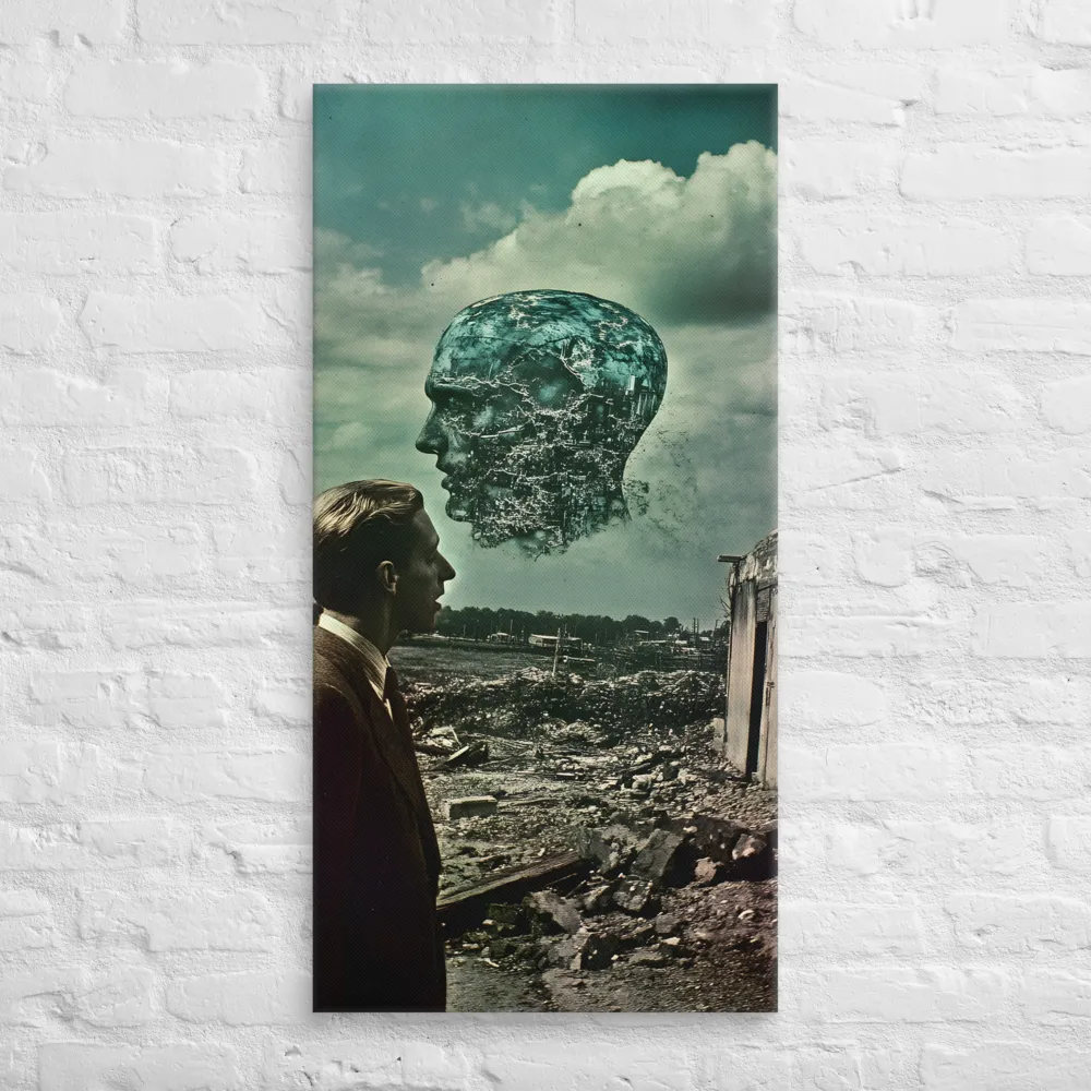 Ethereal Reflections: Identity in a Fragmented World | Canvas | 20″×40″