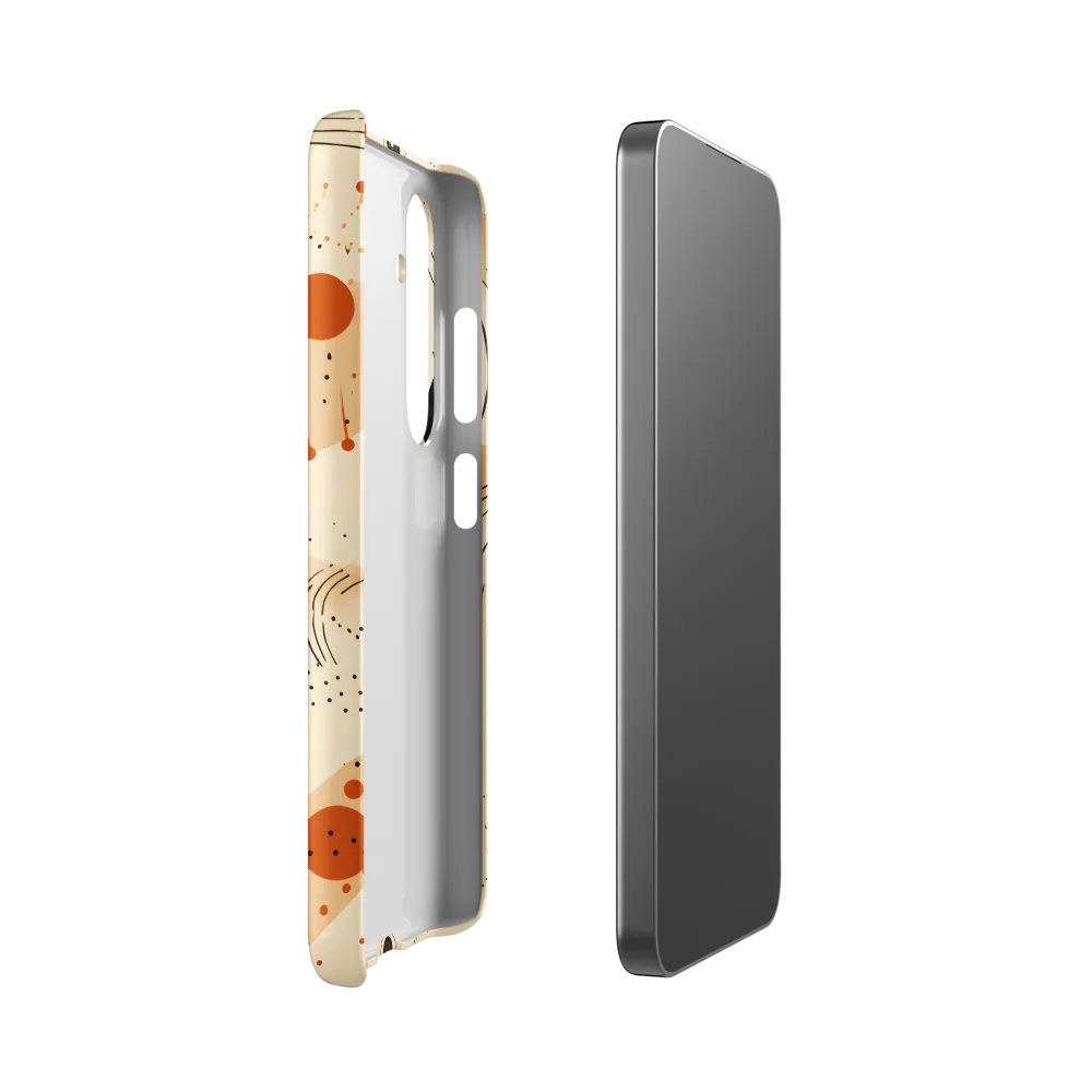 Playful Patterns in Earth Tones | Phone Case |  S24 | Snap Case | Matte