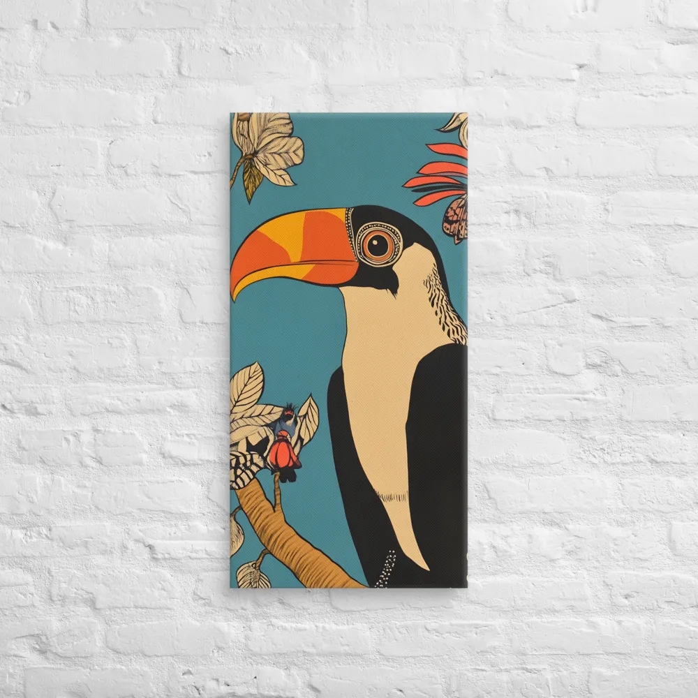 Tropical Majesty: The Toucan at Rest | Canvas | 16″×32″