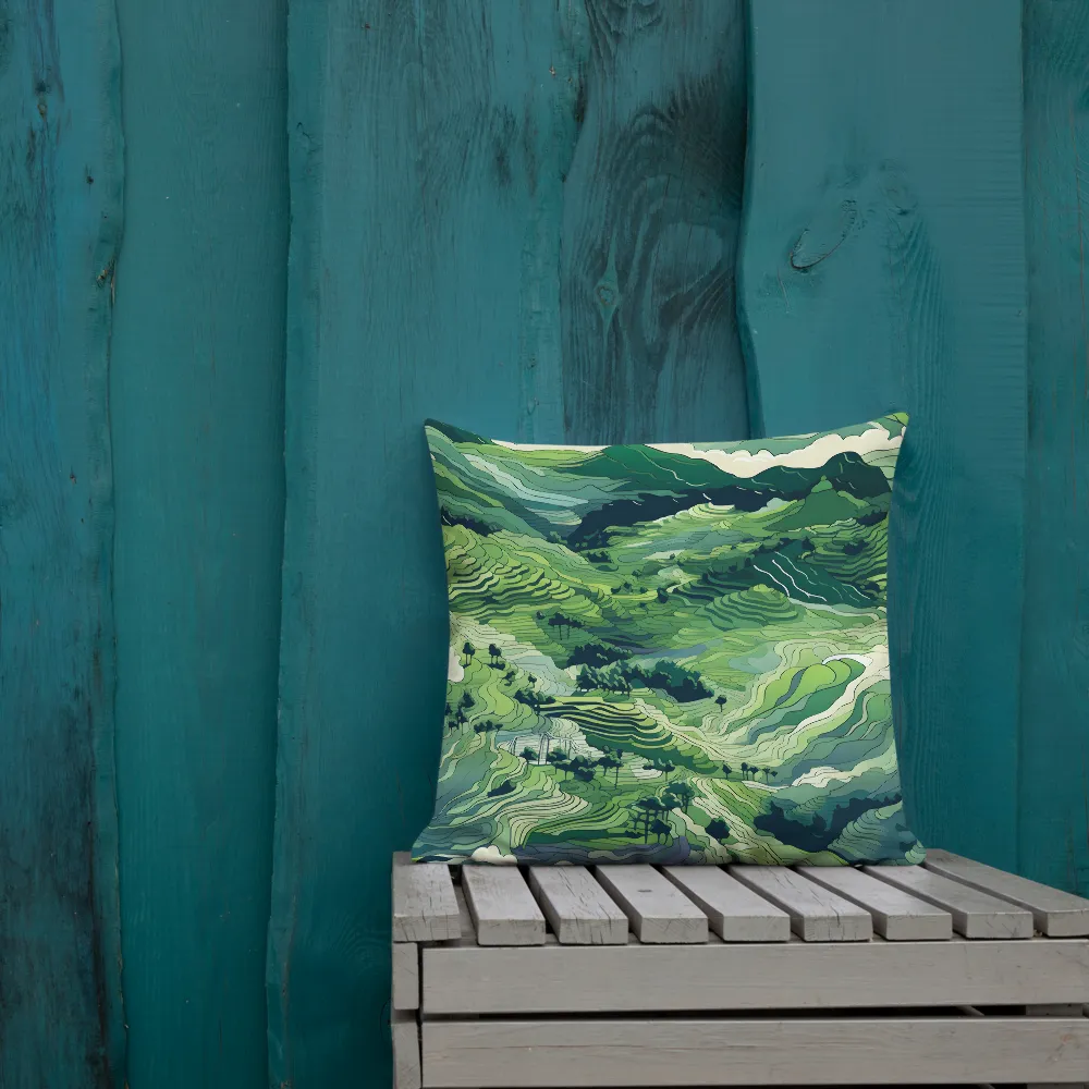 Harmony of the Lush Landscape | Pillow | 18″×18″