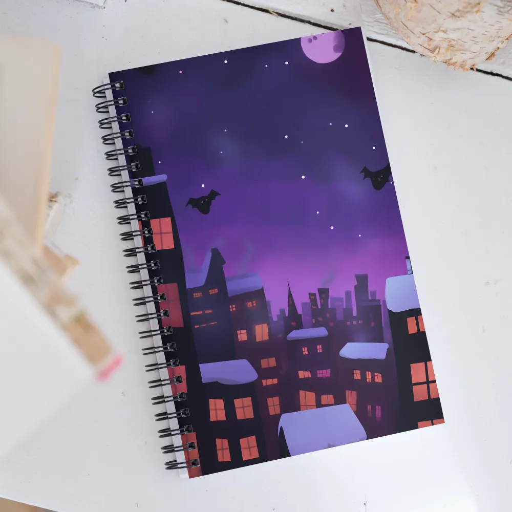 Mystical Night in the City | Spiral Notebook