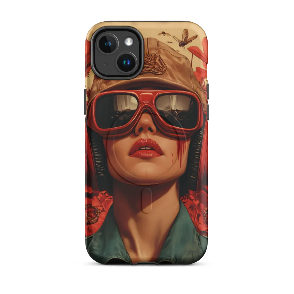 Defiant Portrait in a Floral Realm | Phone Case |  14 Plus | MagSafe® Tough Case | Matte