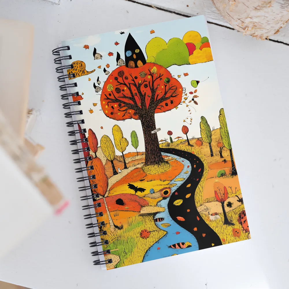 Whimsical Autumn Journey | Spiral Notebook