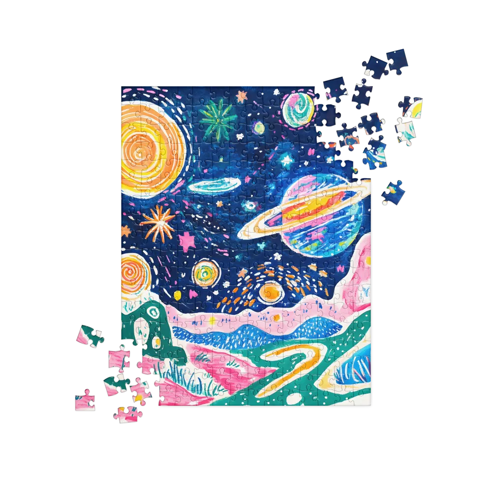 Whimsical Cosmic Landscape | Jigsaw Puzzle | 252 pieces