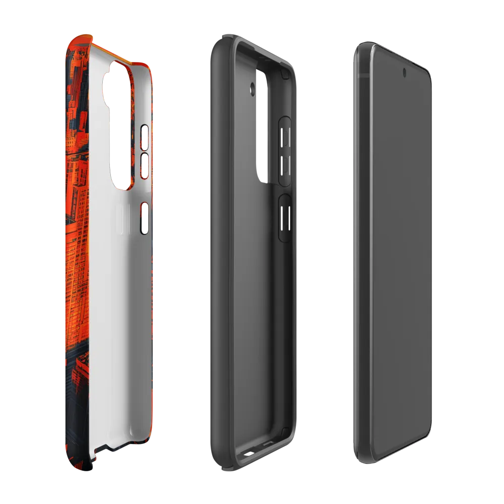 Urban Dawn: A Digital Ode to Skyscrapers | Phone Case |  S21 FE | Tough Case | Matte