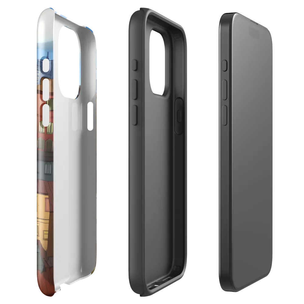 Urban Symphony: A Colorful Cityscape | Phone Case |  15 Pro Max | Tough Case | Glossy