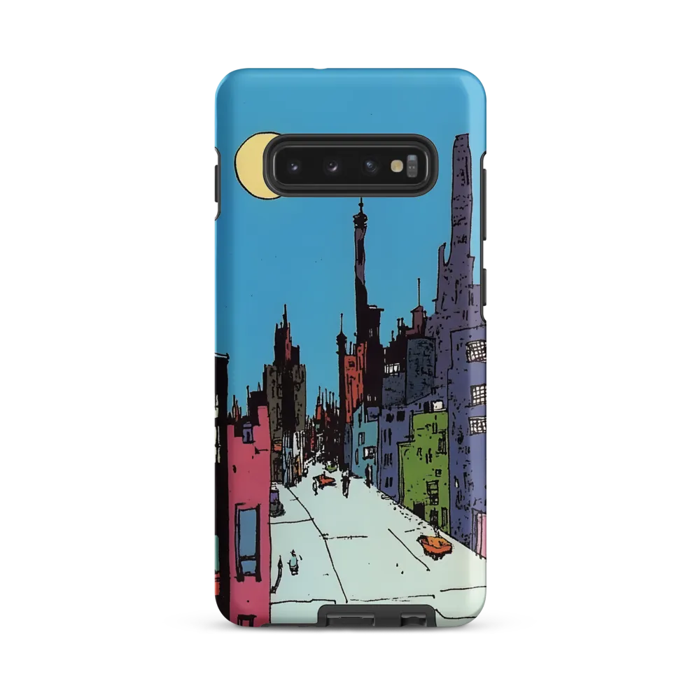 Vibrant Cityscape under the Moon