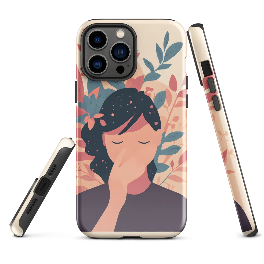 Whispers of Nature: A Serene Contemplation | Phone Case |  13 Pro Max | Tough Case | Glossy