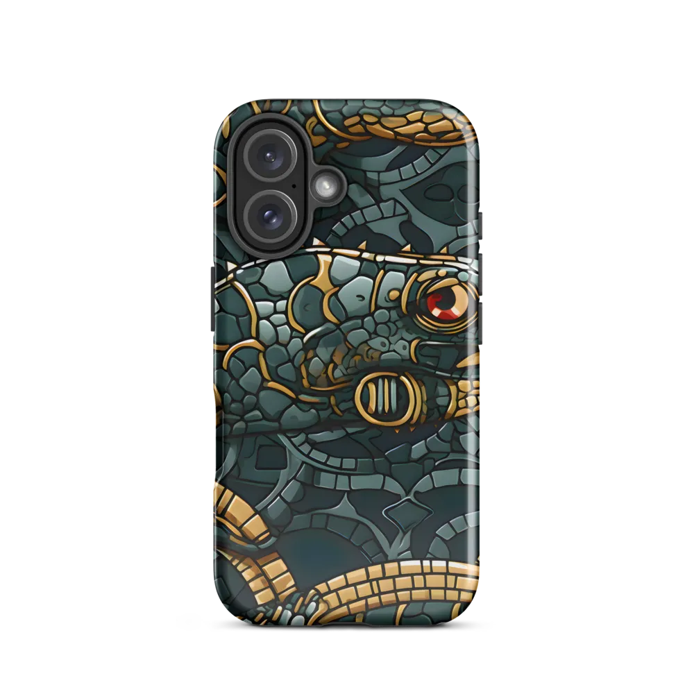 Reptilian Elegance: A Digital Art Nouveau Tapestry