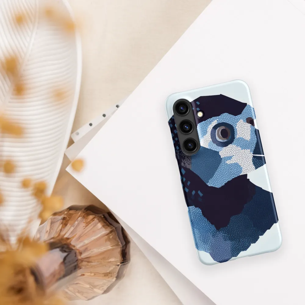 Abstract Avian Portrait in Blue