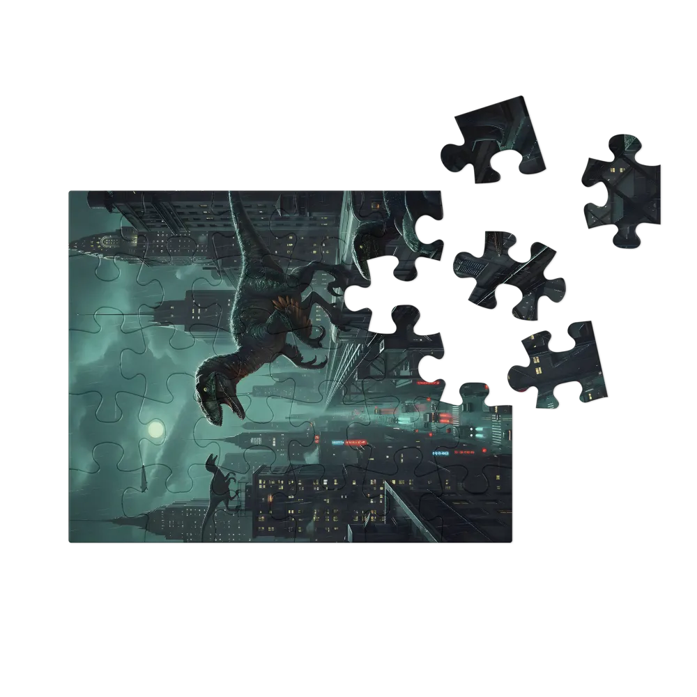 Midnight Raptor Patrol 
 Jigsaw Puzzle in Tin Box