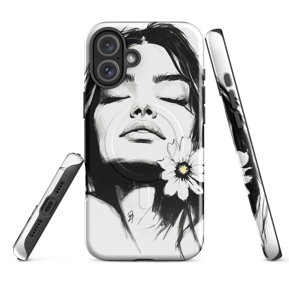 Serenity in Ink | Phone Case |  16 Plus | MagSafe® Tough Case | Glossy