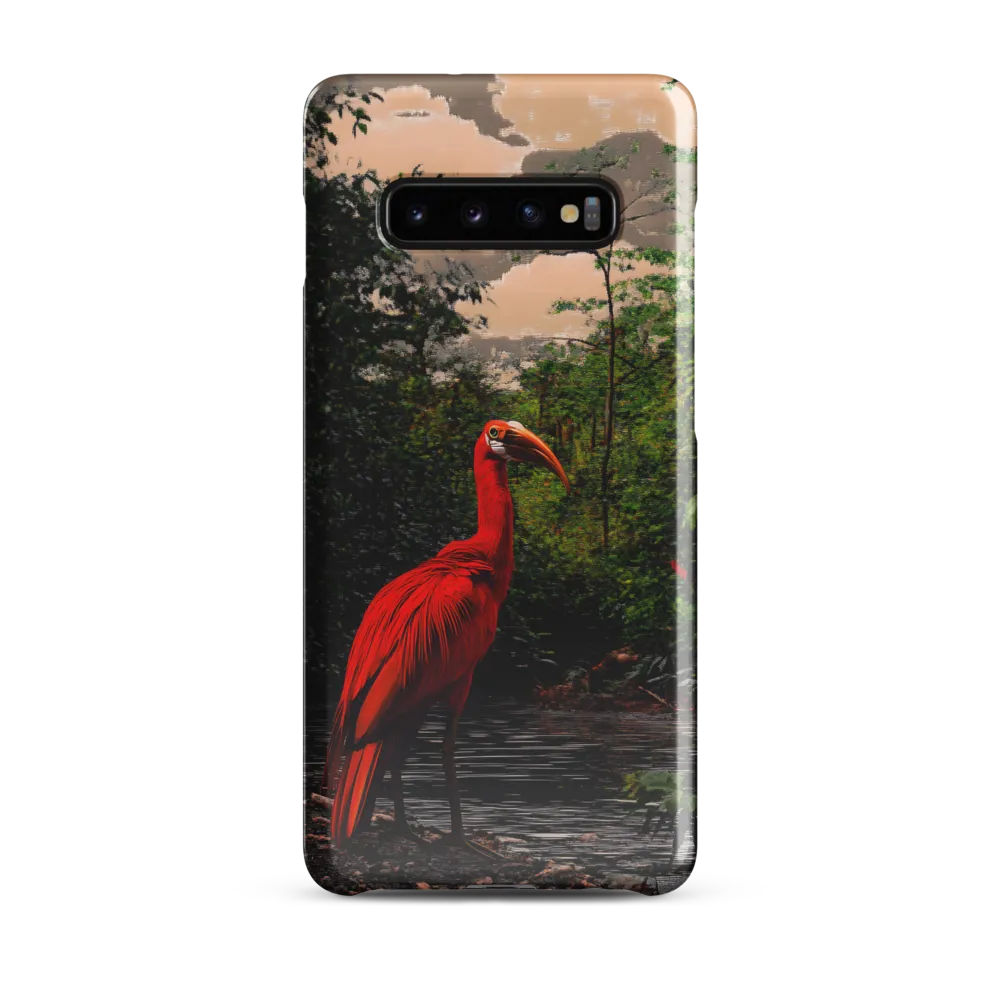 Enigmatic Elegance: The Scarlet Observer | Phone Case |  S10 Plus | Snap Case | Glossy