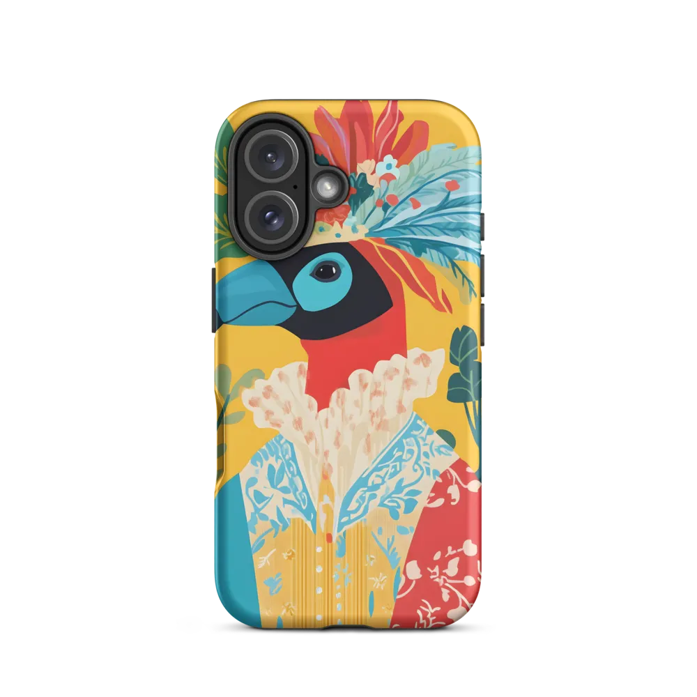 The Regal Parrot: A Celebration of Color | Phone Case