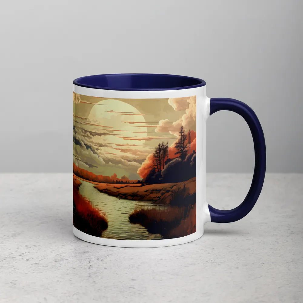 Whispers of Dusk: A Tranquil River Landscape