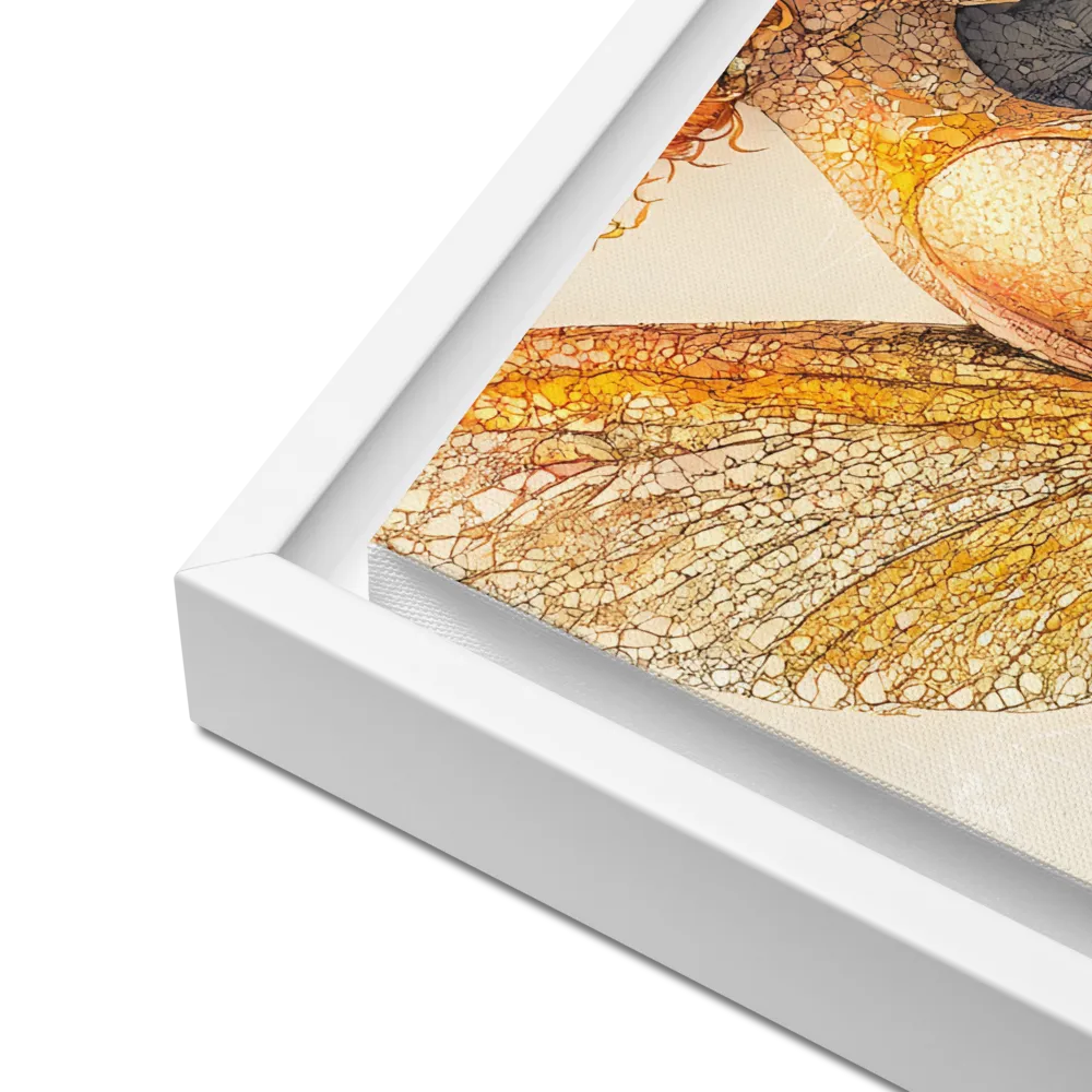 Whispers of the Frosted Meadow | Canvas with White Frame | 16″×16″