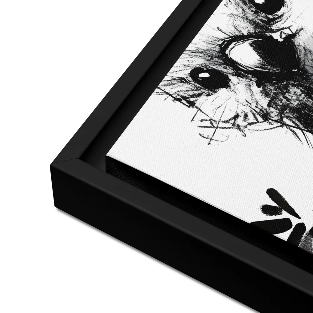 Whimsical Koala in Ink | Canvas with Black Frame | 12″×16″