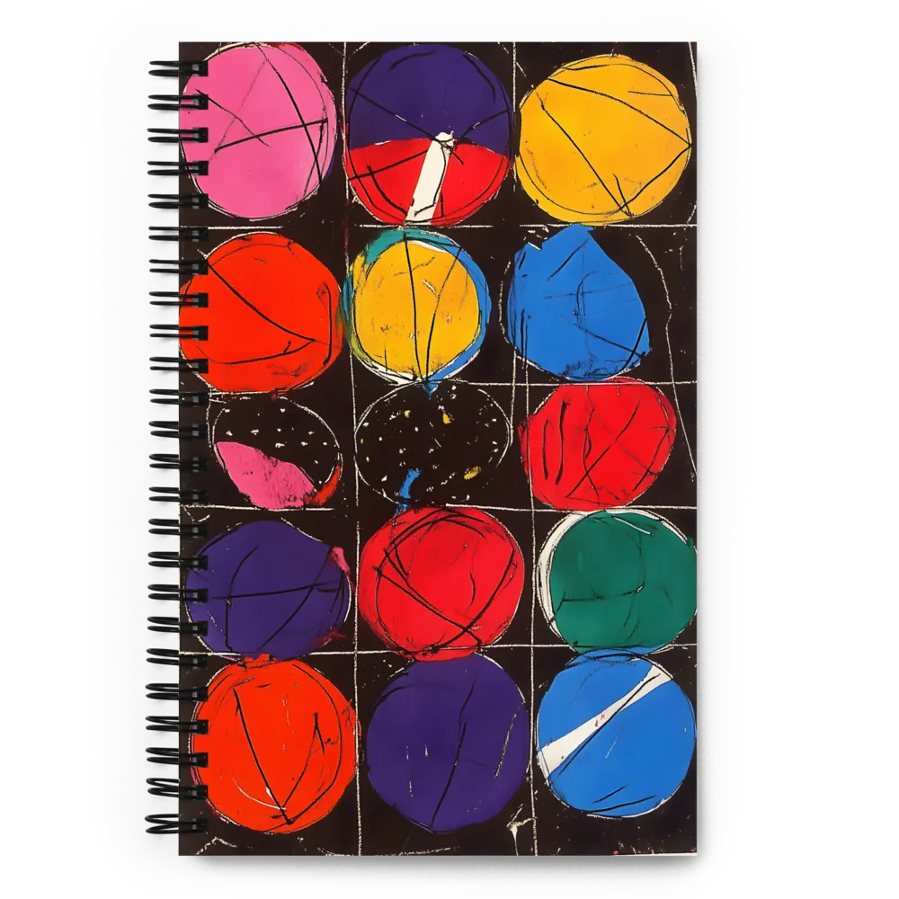 Colorful Circles in Abstract Harmony | Spiral Notebook