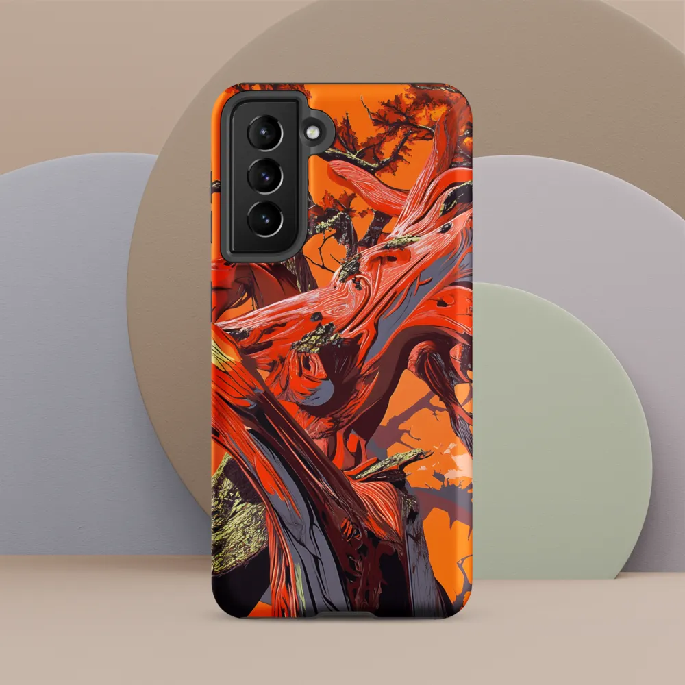 Life in Motion: An Abstract Tree | Phone Case |  S21 | Tough Case | Matte