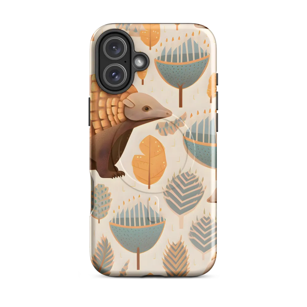 Pangolins in a Whimsical Habitat | Phone Case |  16 Plus | MagSafe® Tough Case | Glossy