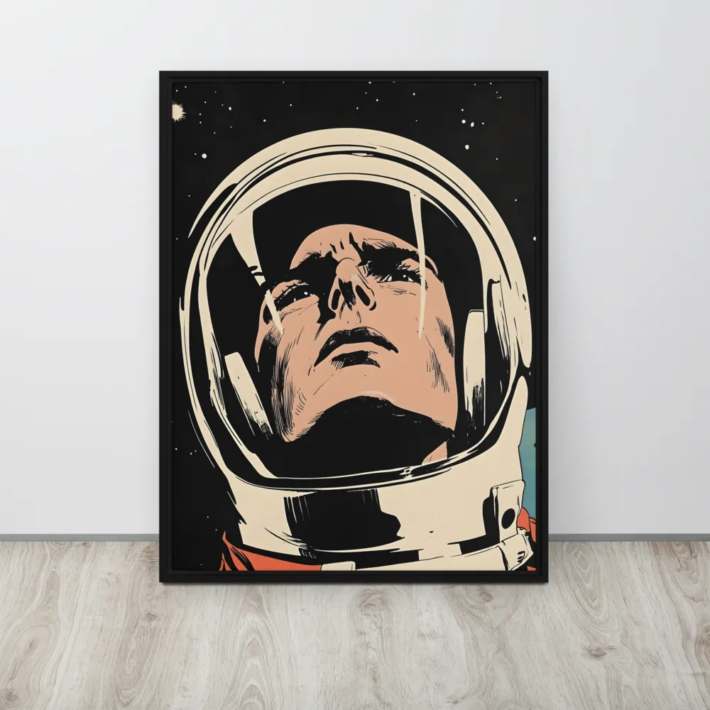 Gaze of the Astronaut | Canvas with Black Frame | 24″×32″