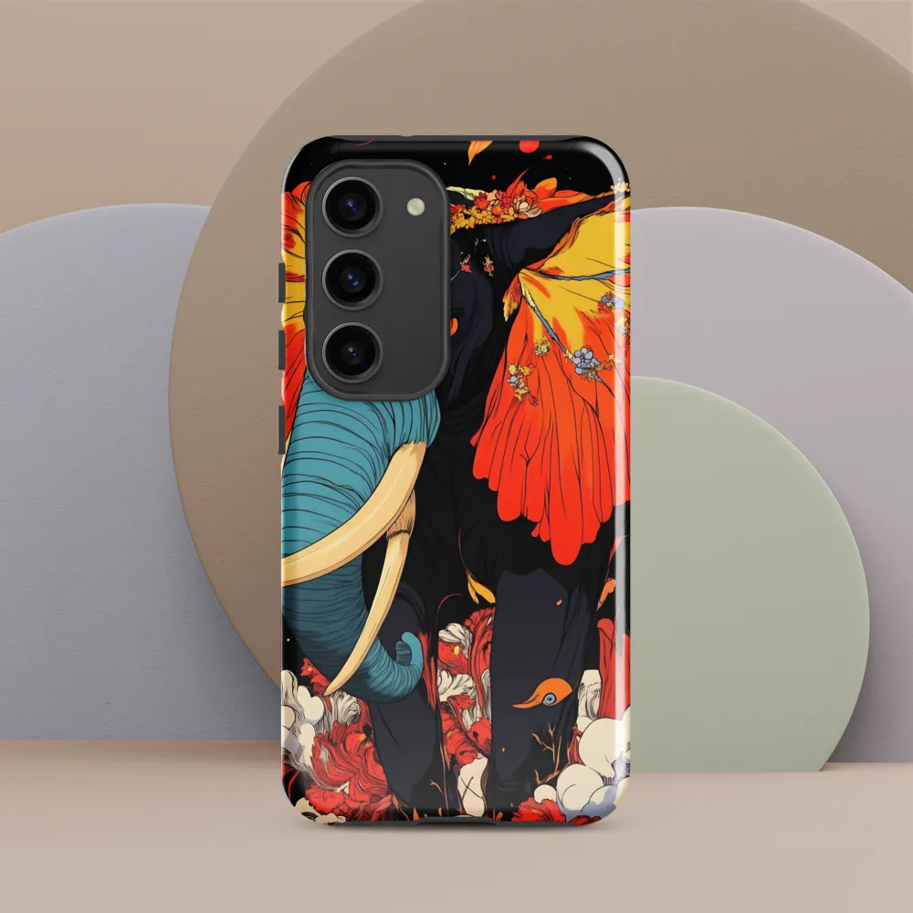 Majesty of the Floral Elephant | Phone Case |  S23 | Tough Case | Glossy