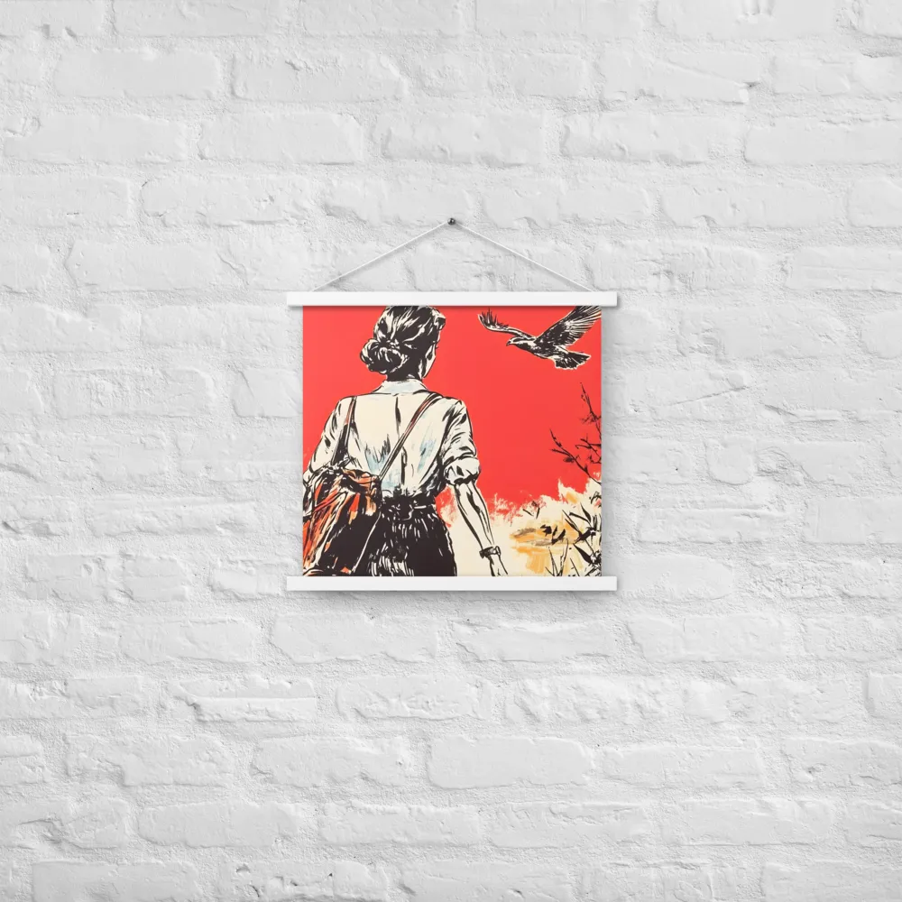 Journey Beyond the Horizon | Poster With White Wood Hanger | 18″×18″