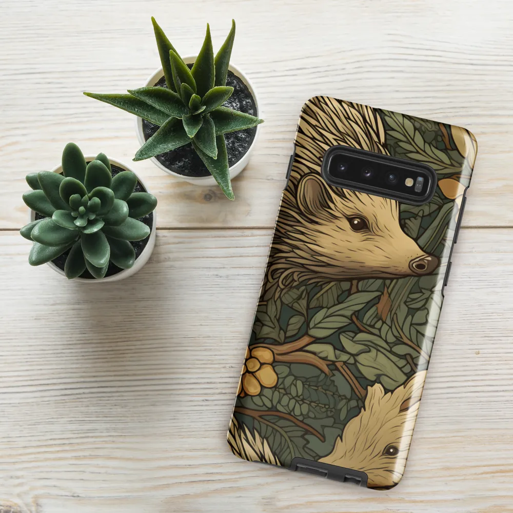 Whimsical Hedgehog Garden | Phone Case |  S10 Plus | Tough Case | Glossy