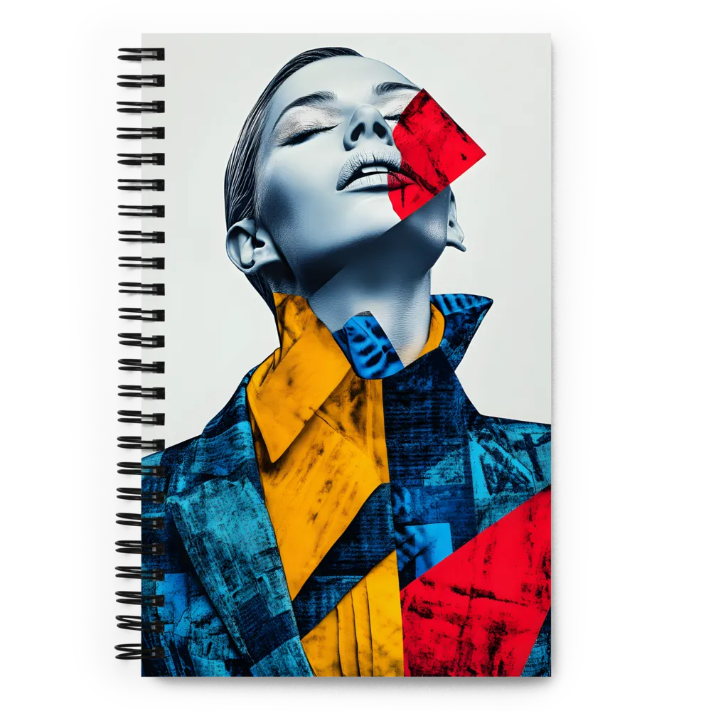 Fragmented Confidence: A Surreal Fashion Portrait | Spiral Notebook