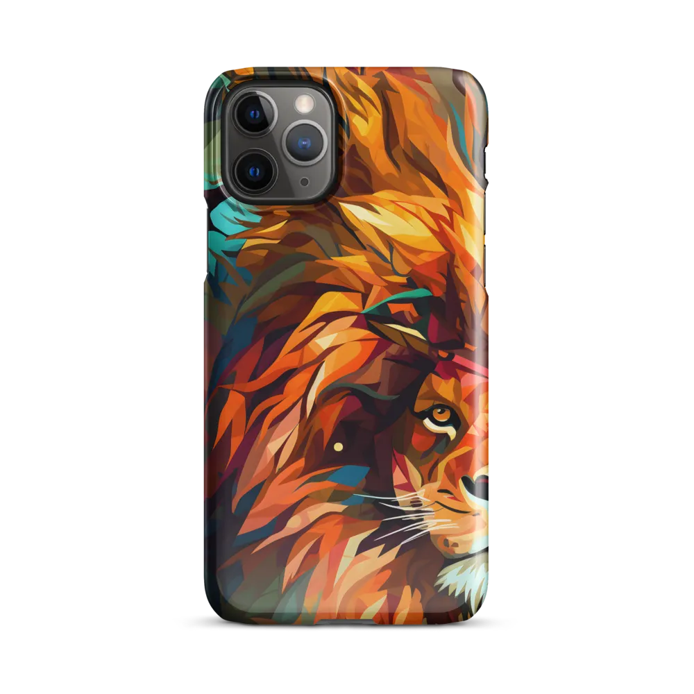 Majestic Gaze: The Polygonal Lion