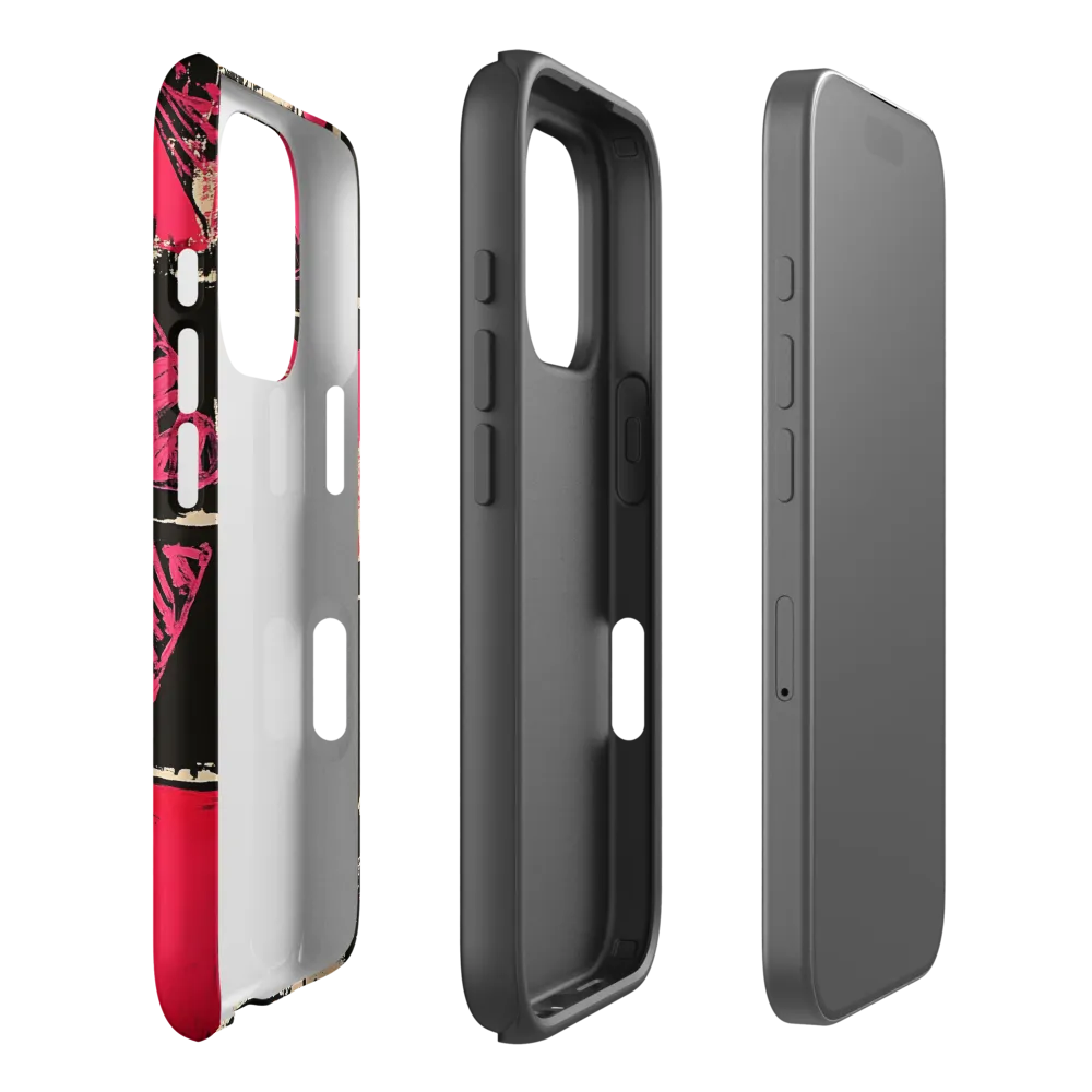 Geometric Symphony in Pink and Black
