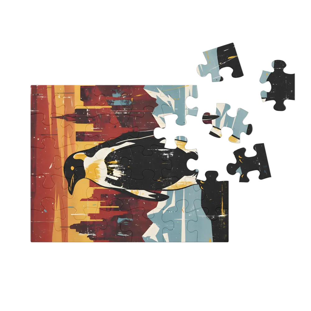 Urban Penguin 
 Jigsaw Puzzle in Tin Box