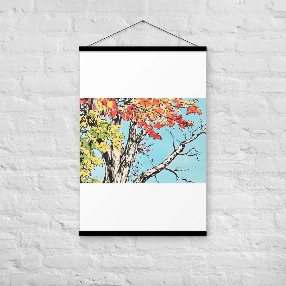 Autumn's Embrace | Poster With Black Wood Hanger | 24″×36″
