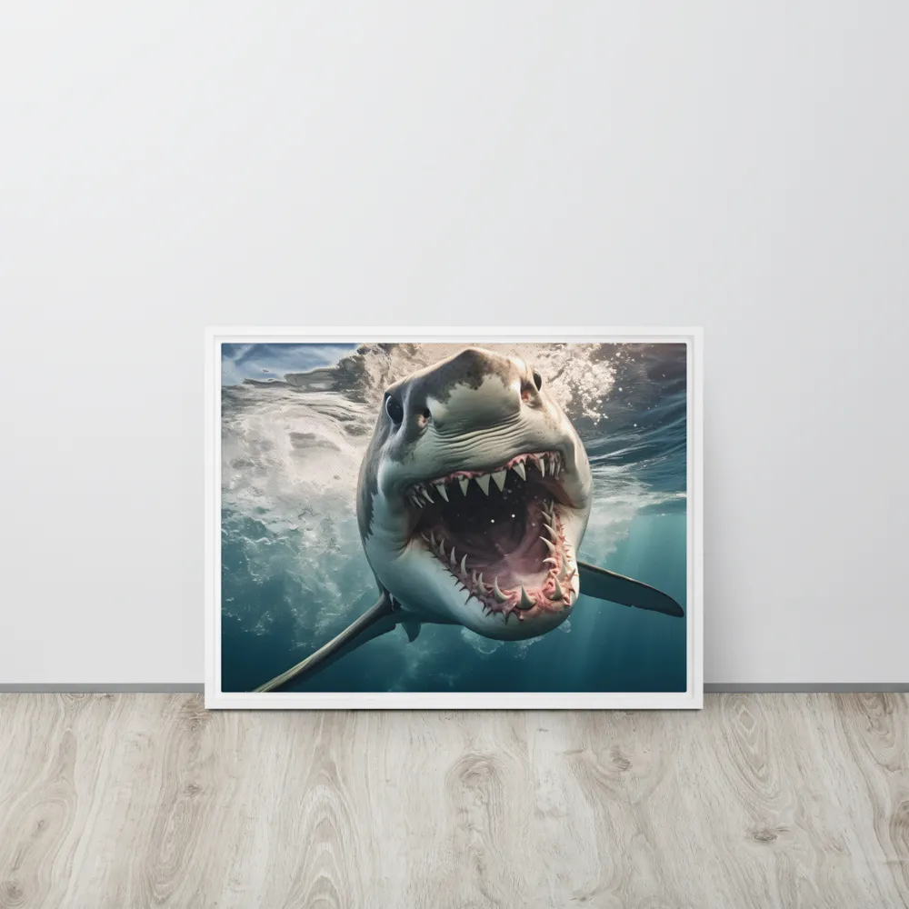 Fierce Majesty of the Ocean | Canvas with White Frame | 18″×24″