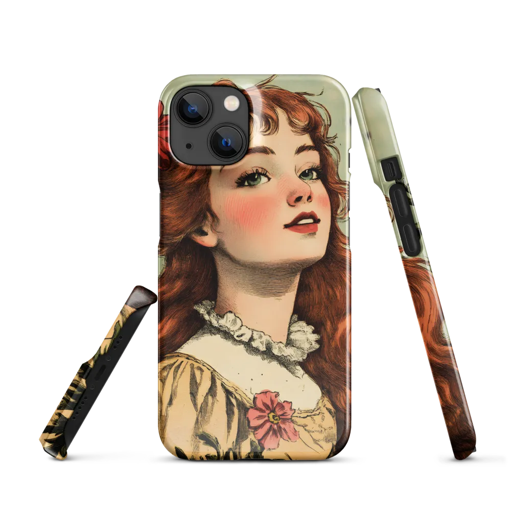 Whimsical Portrait of a Flower-Adorned Girl