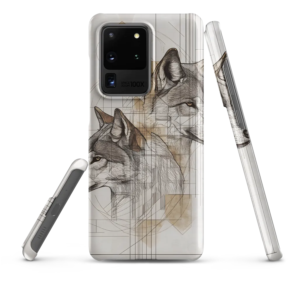 Geometric Harmony: The Essence of Wolves | Phone Case |  S20 Ultra | Snap Case | Matte