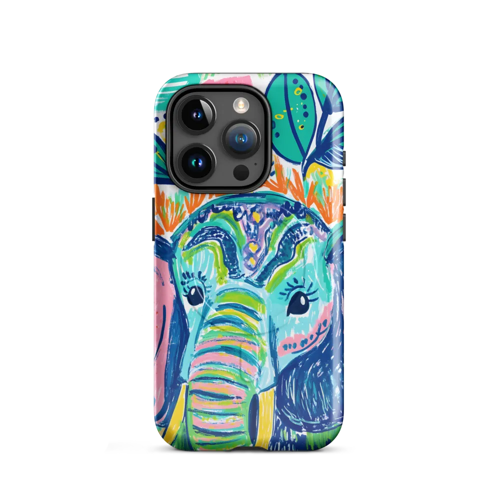 Whimsical Elephant Portrait | Phone Case |  15 Pro | MagSafe® Tough Case | Glossy
