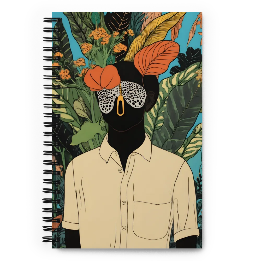 Enigmatic Flora: A Modern Portrait | Spiral Notebook