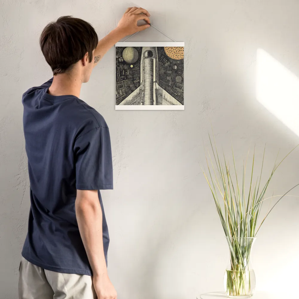 Voyage to the Unknown | Poster With White Wood Hanger | 12″×12″