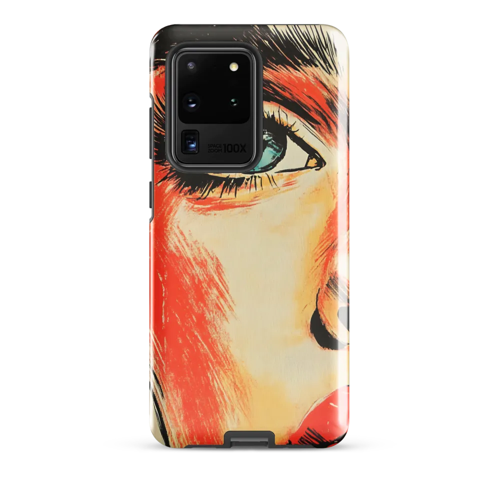 Intense Gaze: A Pop Art Portrait | Phone Case |  S20 Ultra | Tough Case | Glossy