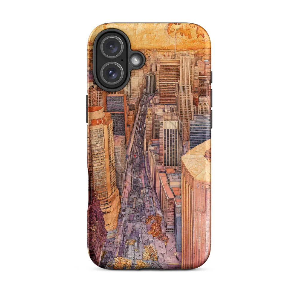 Mosaic Cityscape at Dusk