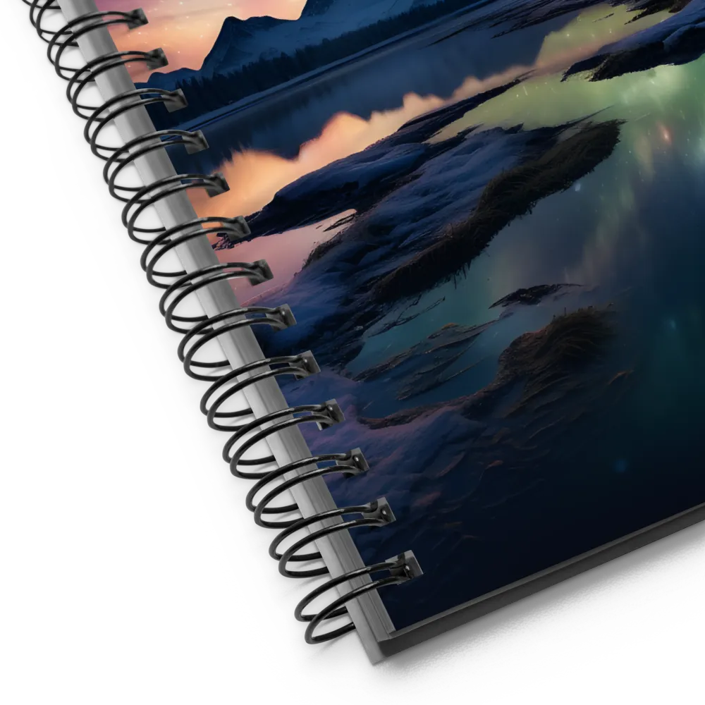 Ethereal Aurora: A Night Under the Stars | Spiral Notebook